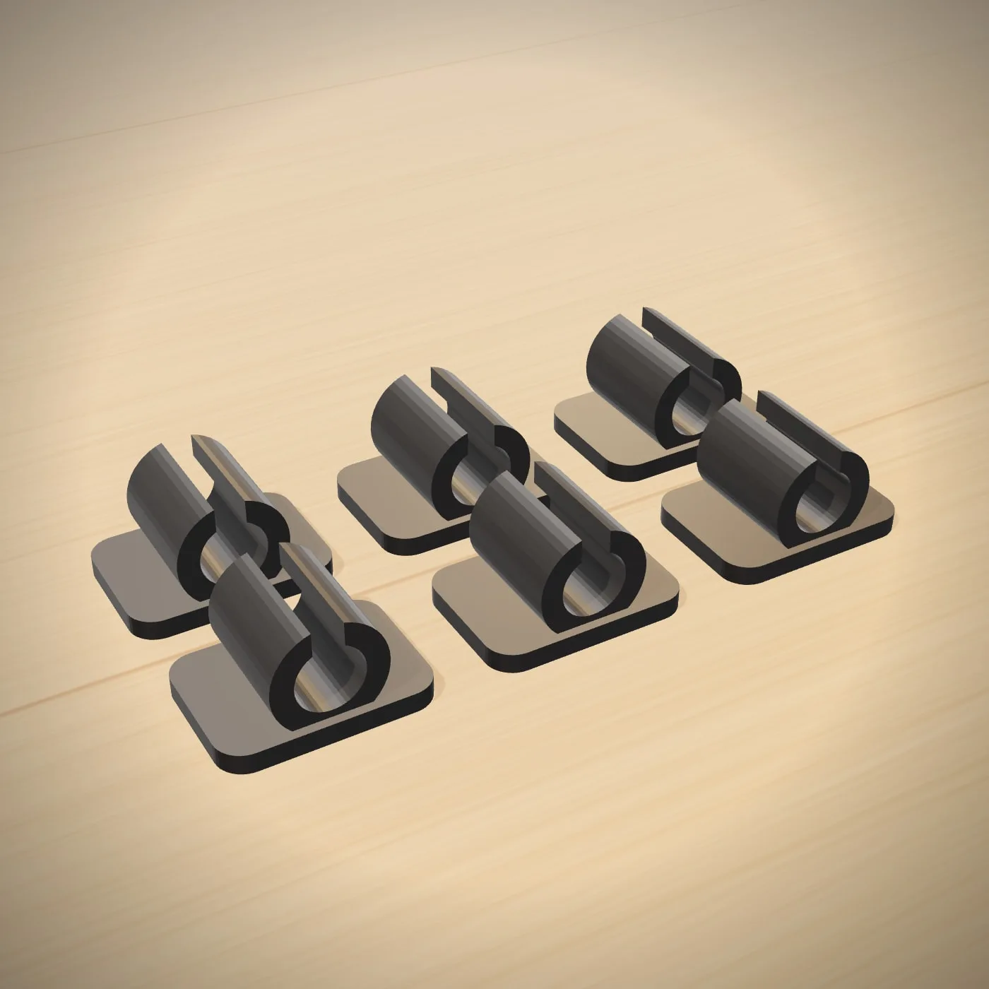 Adhesive Cable Clips (Set of 6)