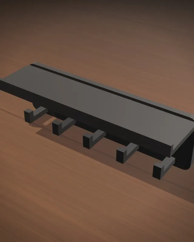 Key Holder Shelf with Hooks