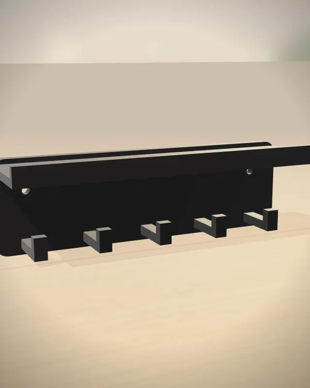 Key Holder Shelf with Hooks